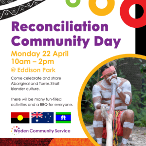 A poster with details for the Reconciliation Community Day
