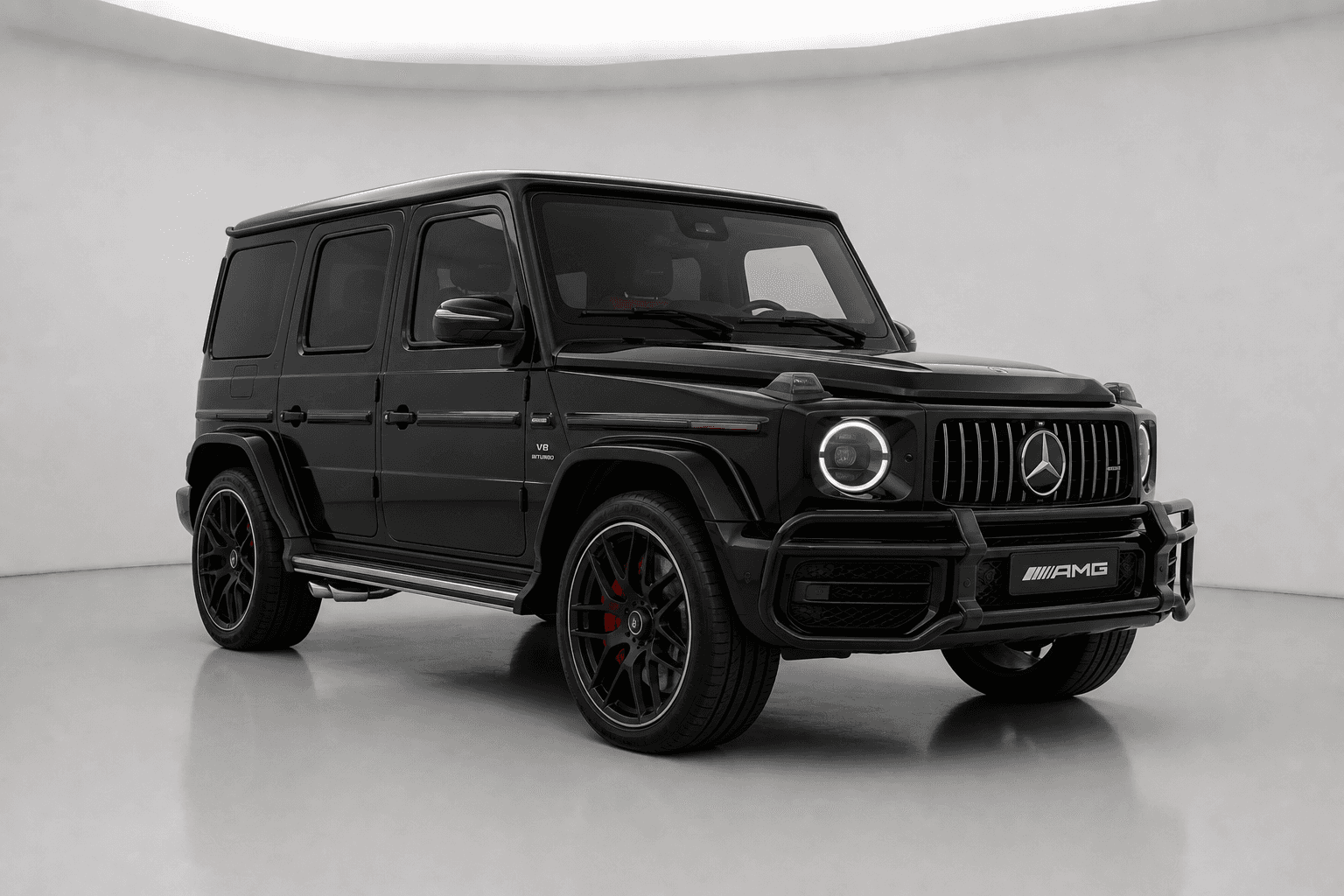 Black Mercedes-AMG G 63 in studio