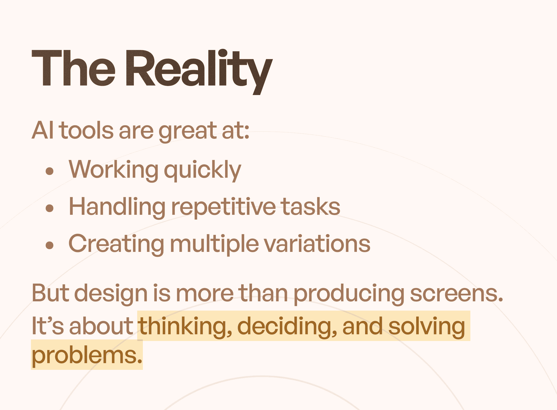 The Reality in details
