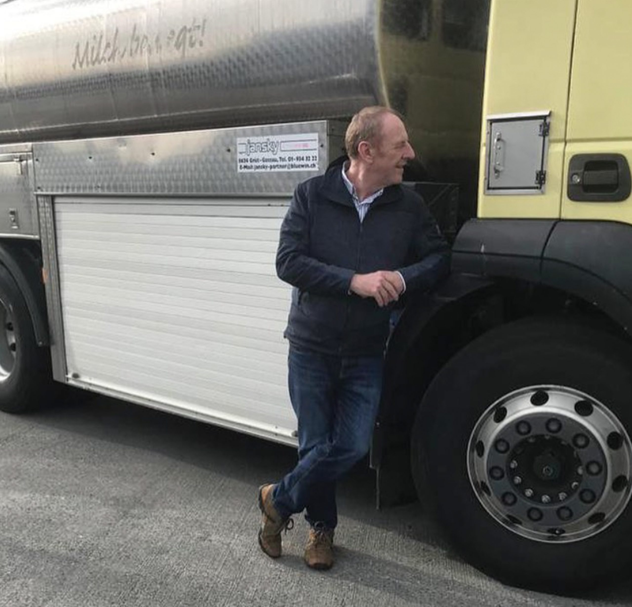 Owner of the Village Dairy supplying his best milk to As One Restaurant Dublin