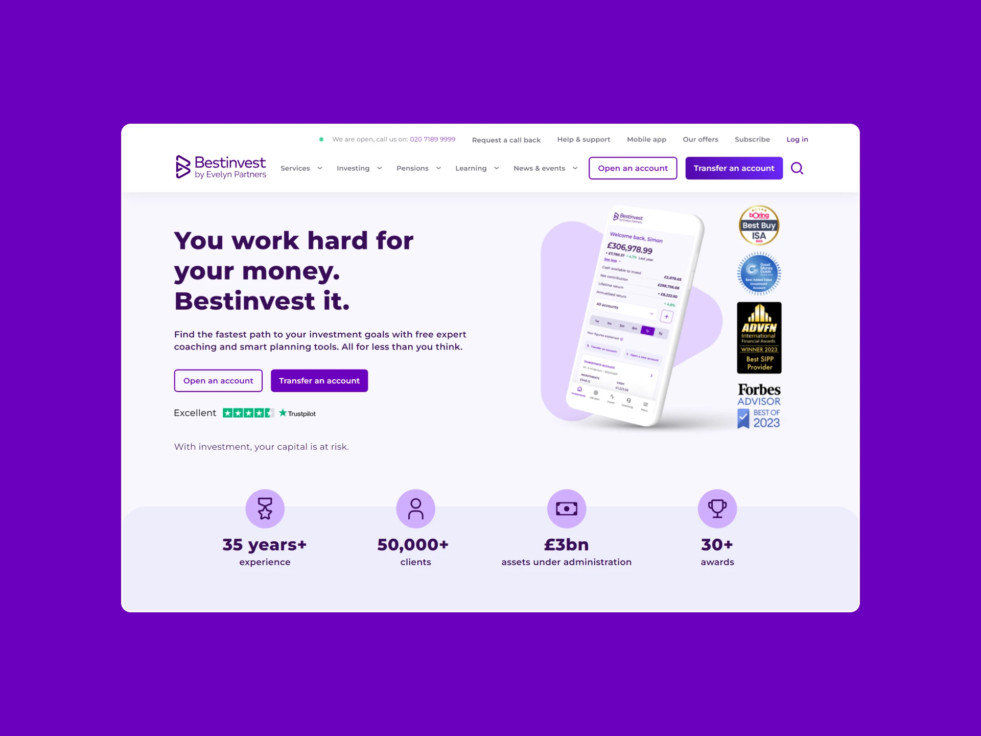 Russell-Cooke redesigned website by Cogworks – homepage in desktop and mobile