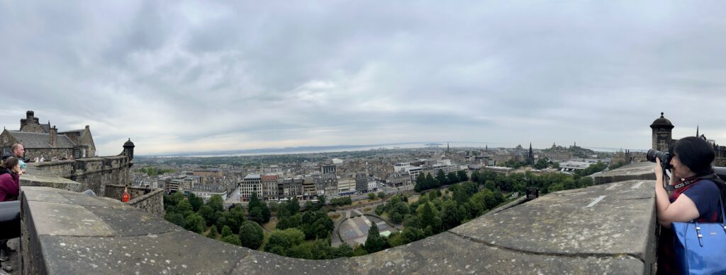 A view of Edinburgh New Town as seen from the castle.