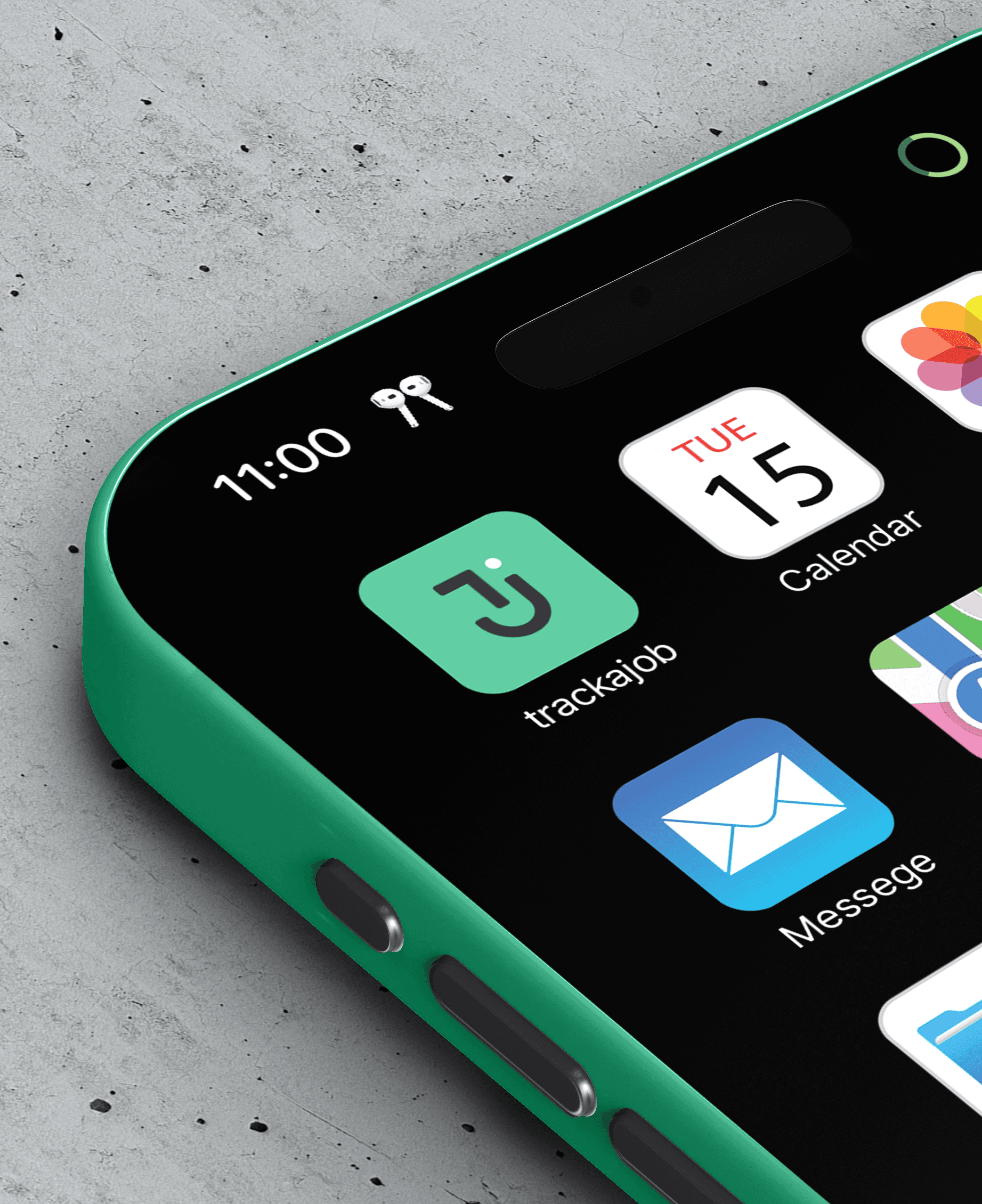 trackajob app icon on phone