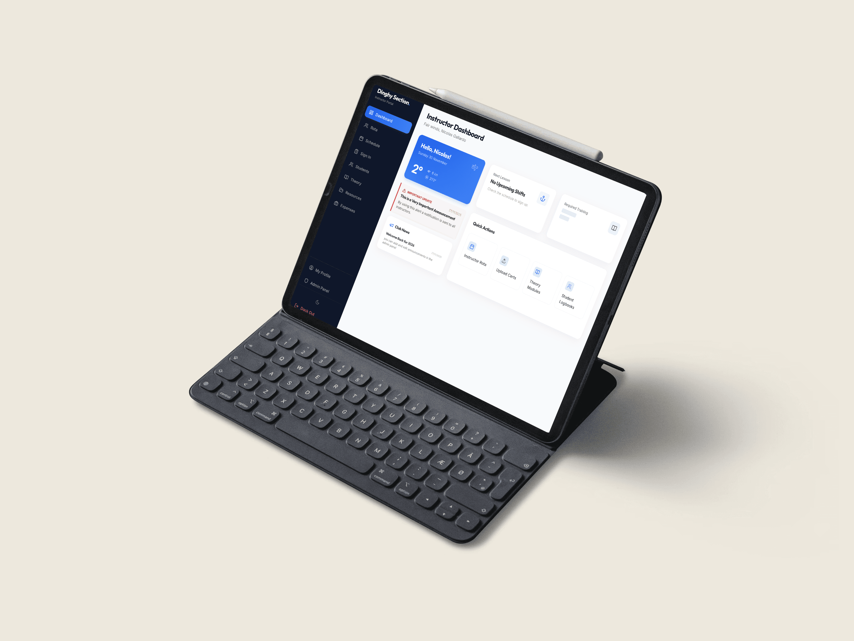 A mockup of Freelio's web app