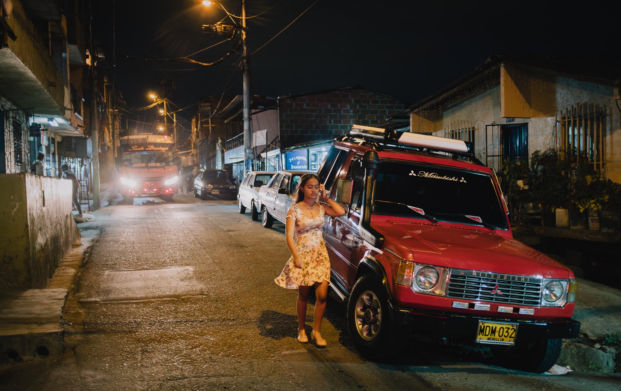 Girl Walking, Medellin, Colombia 