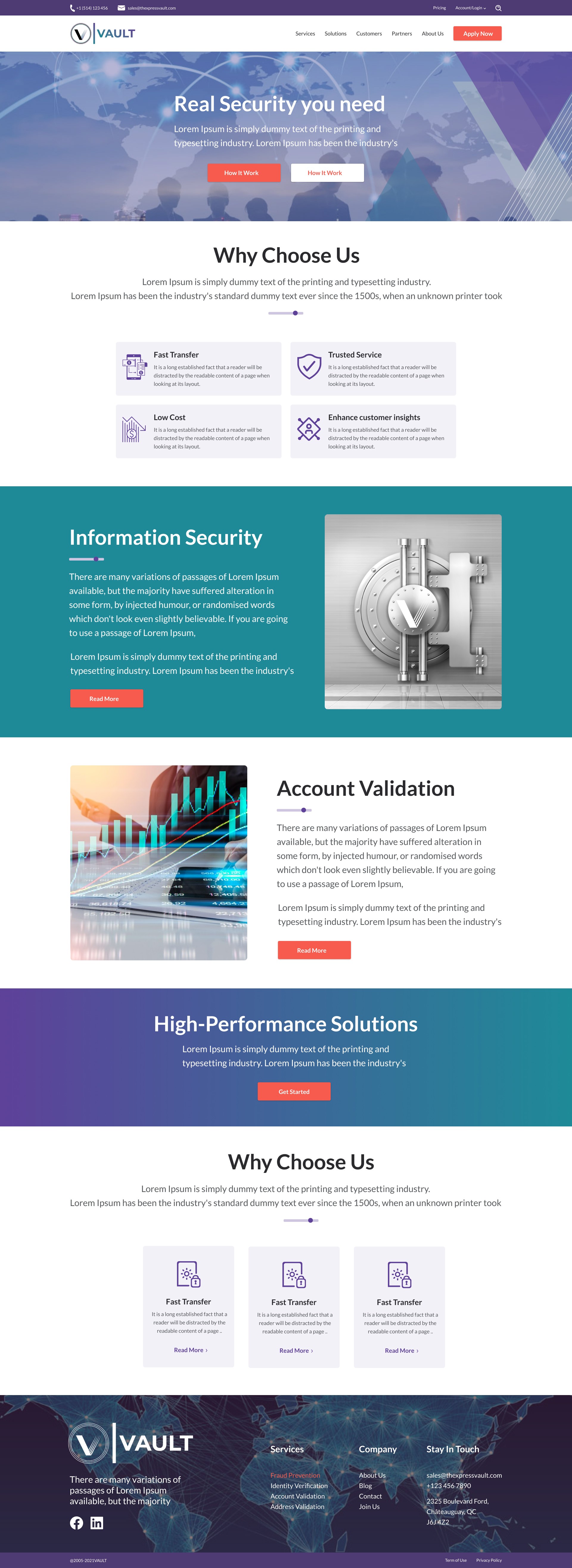 Vault- home page