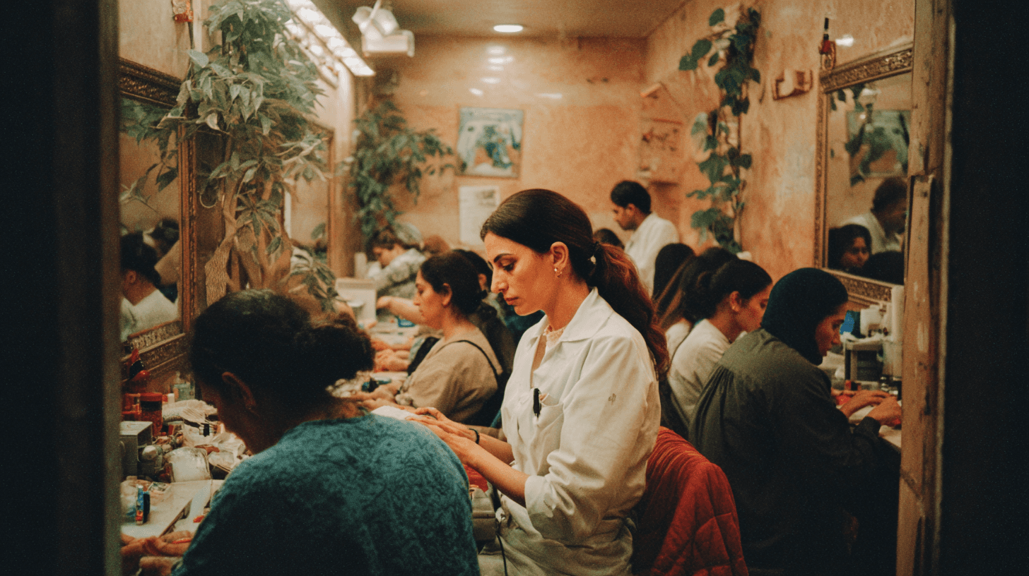 man in white and green long sleeve shirt standing near brown concrete building during daytime
