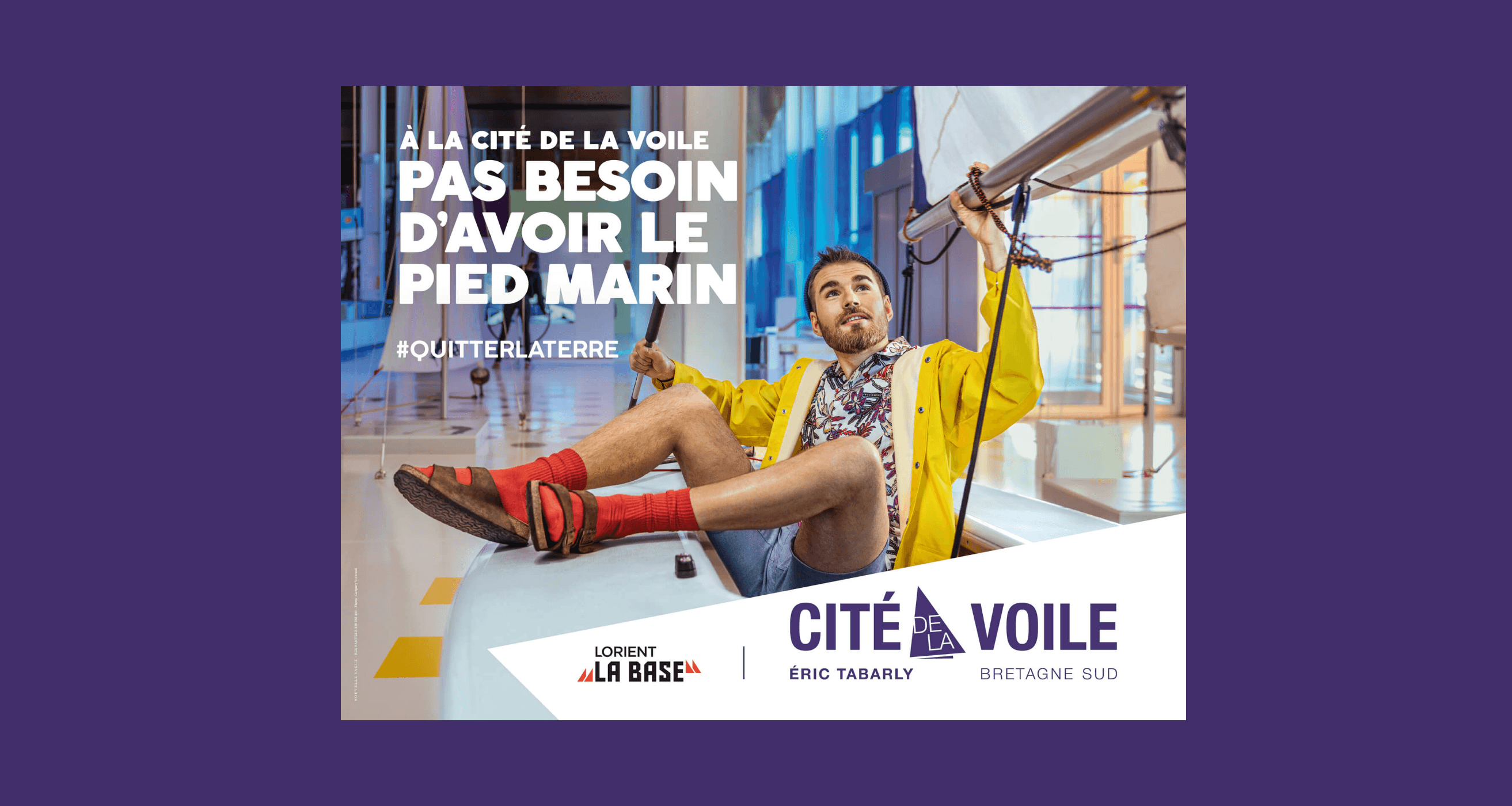 Affiche publicitaire pour al Cité de la voile