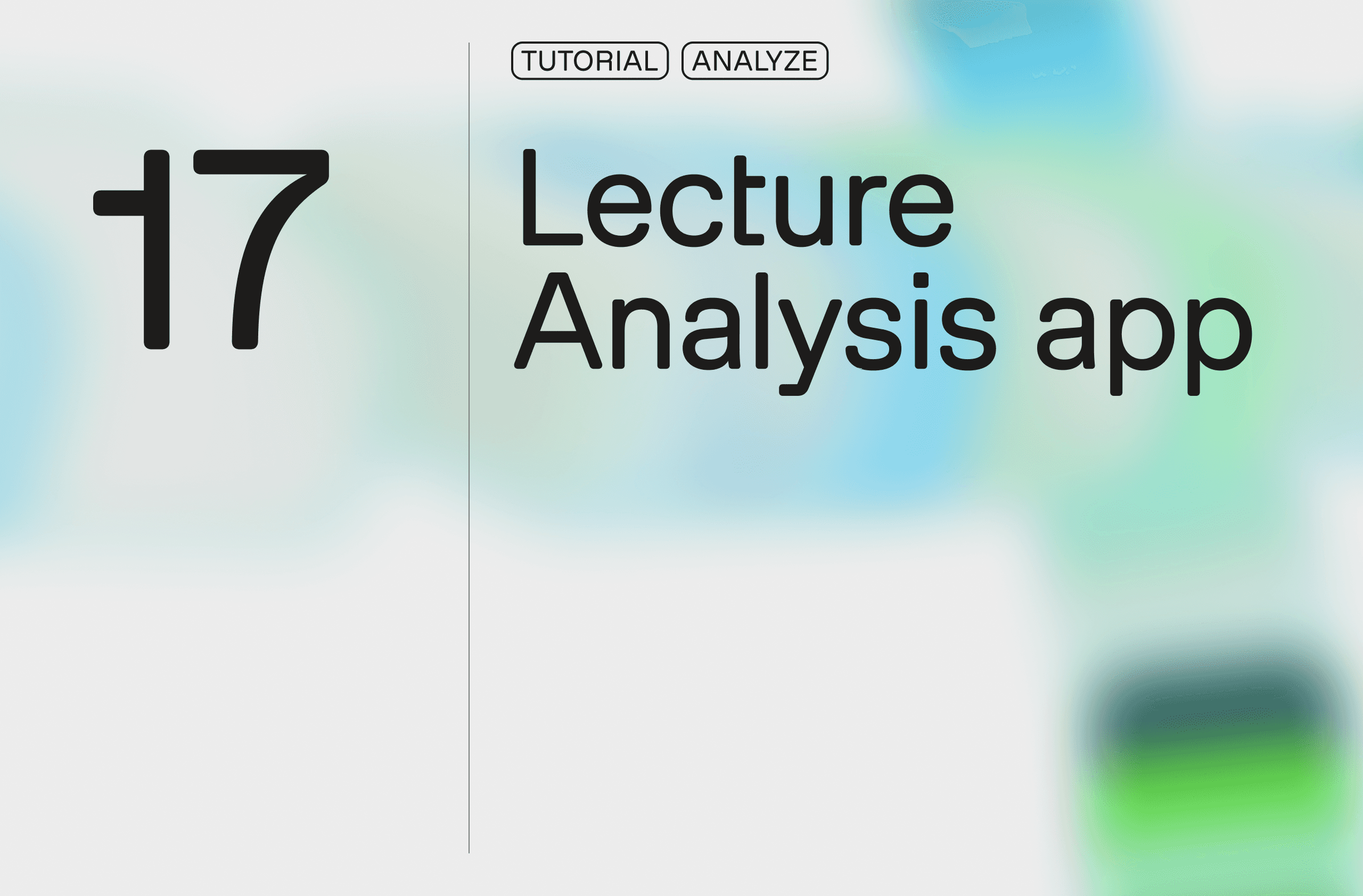 Lecture Analysis app