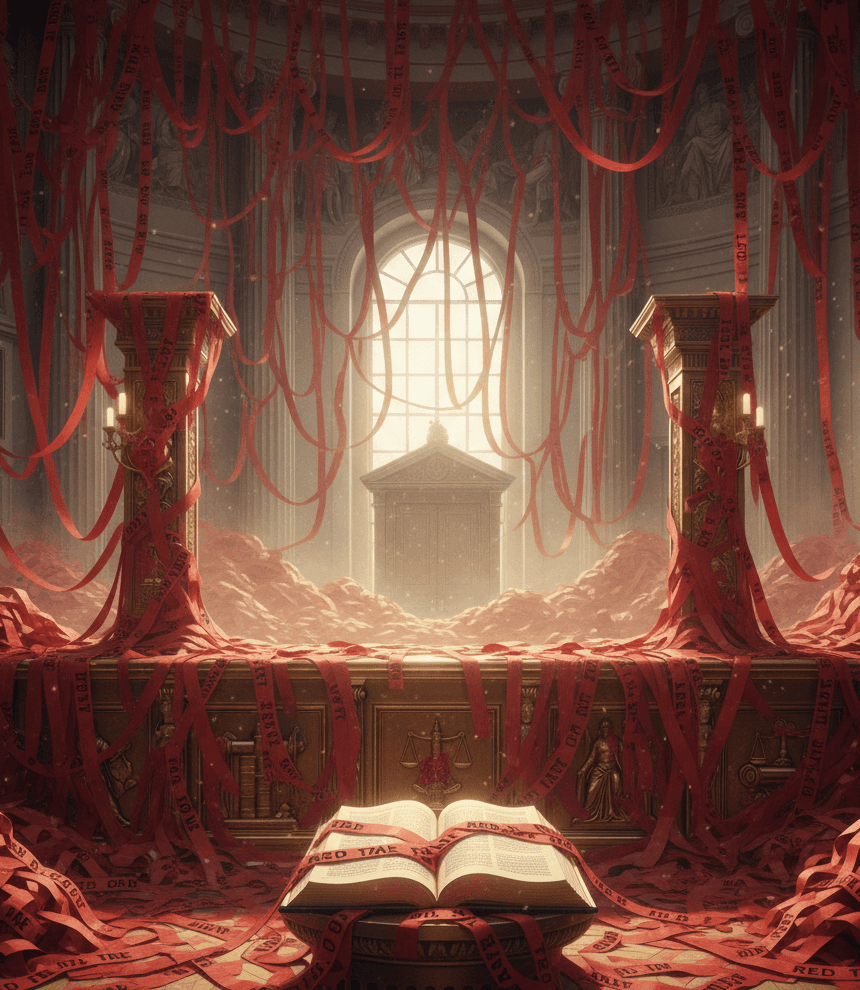 red flower amongst dead flowers