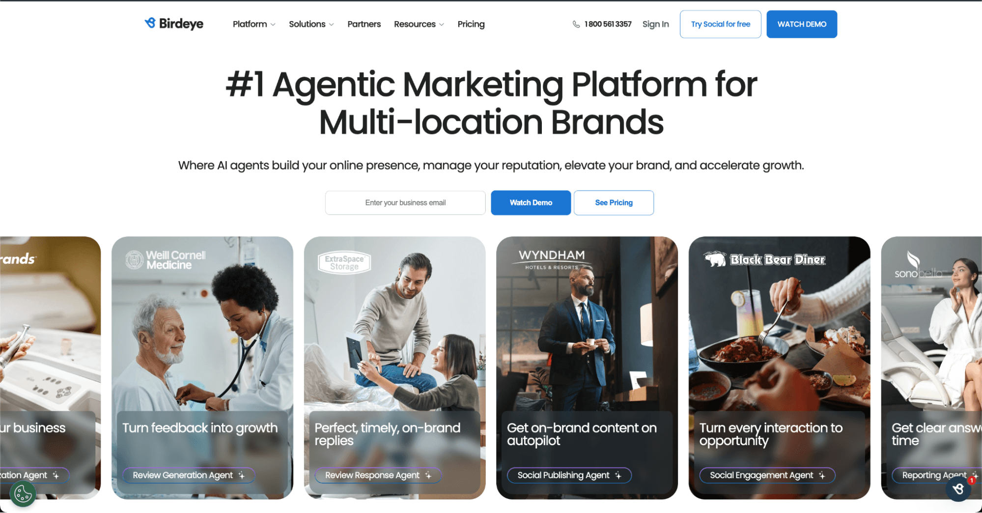 Birdeye is an agentic marketing platform for multi-location brands, with extra reputation management features like review generation, review aggregation, review monitoring, and deep analytics.
