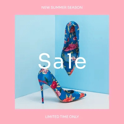 Animated Colorful New Summer Season Sale Instagram Post Template