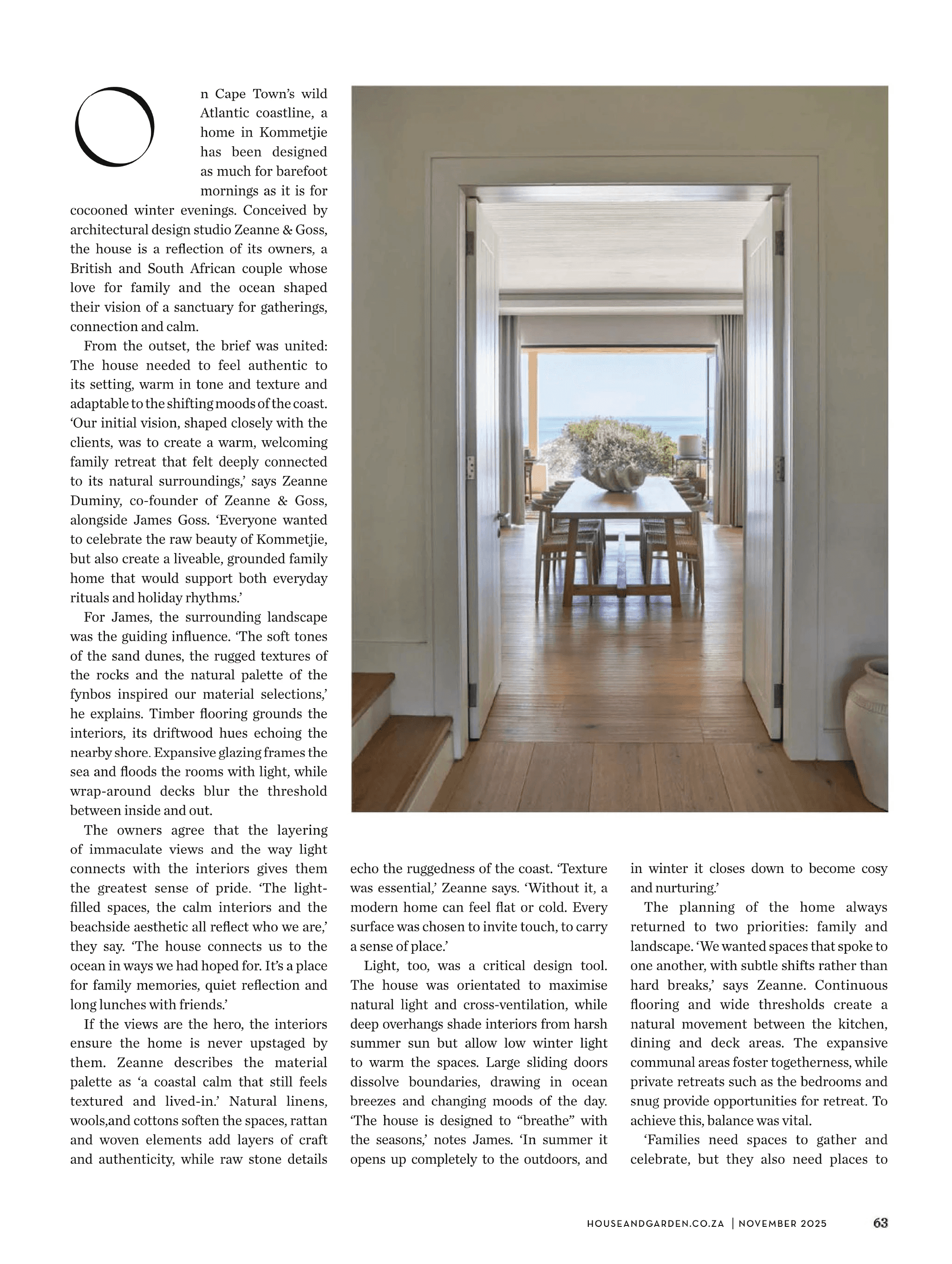 Pelican House Feature inConde Nast House & Garden - Nov 2025