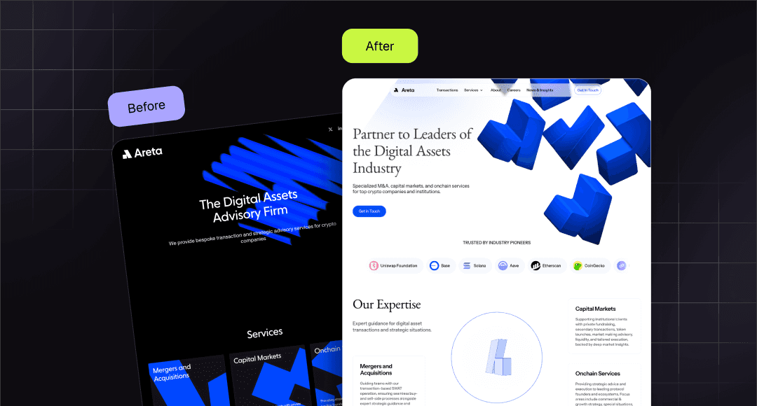 website redesign before after example