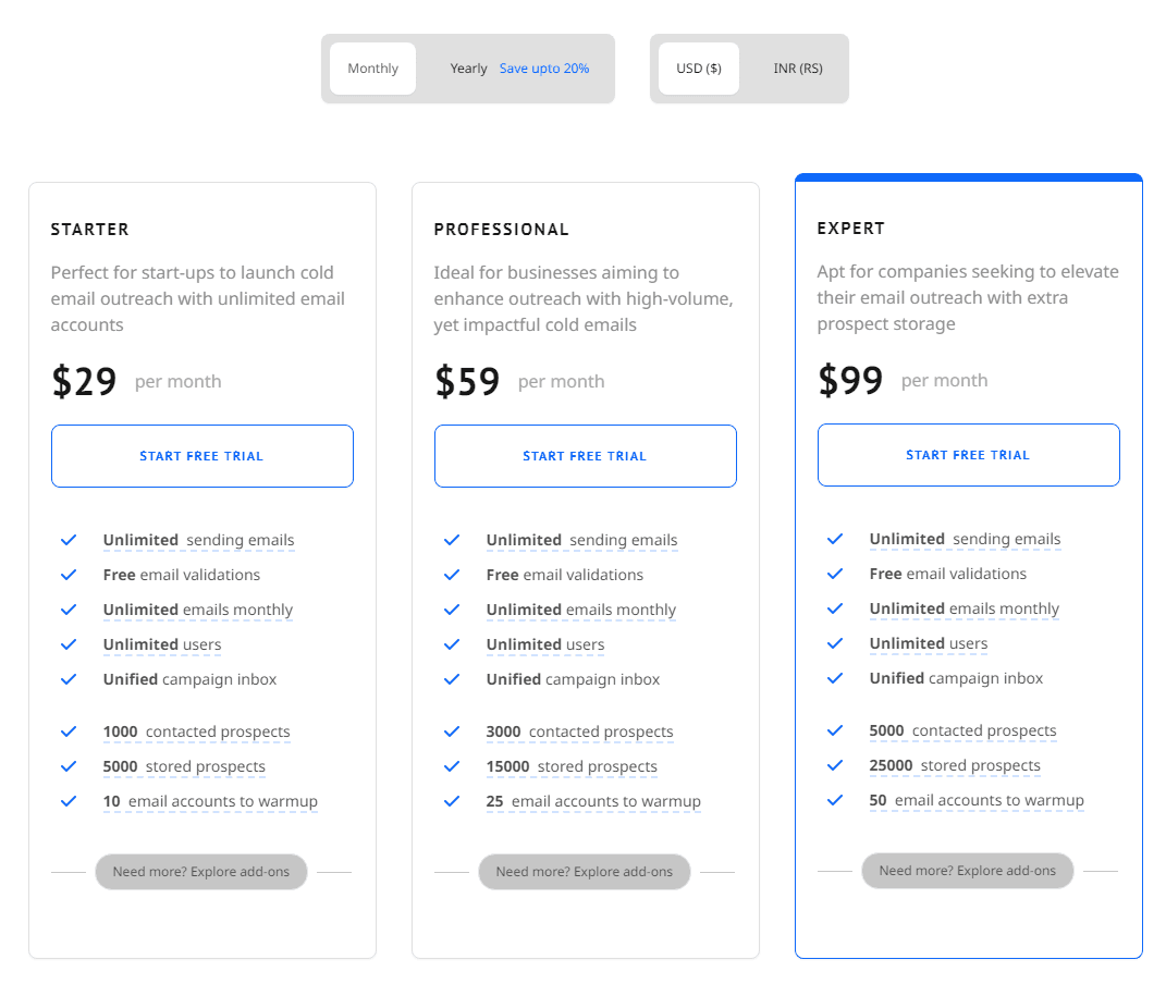 SmartReach Plans