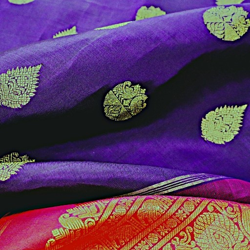 Royal Purple and Pink Kanchivaram Silk Saree