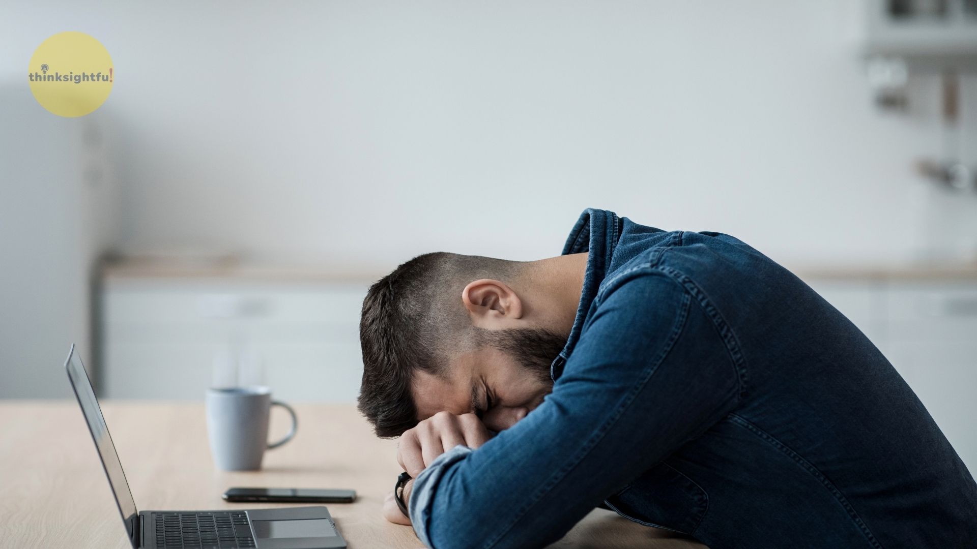Stressed employee at work