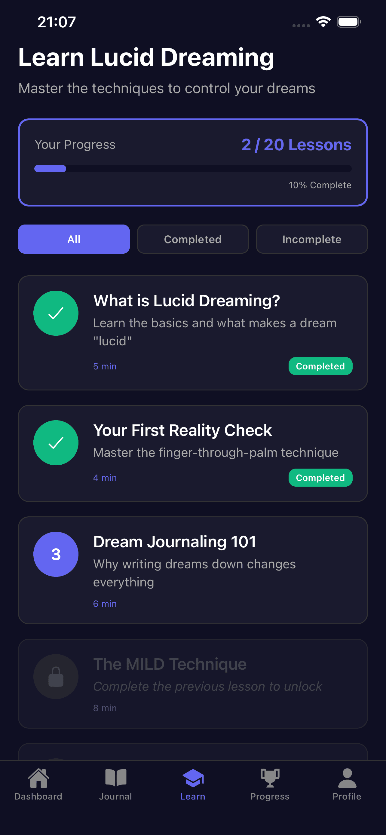 Mobile UI