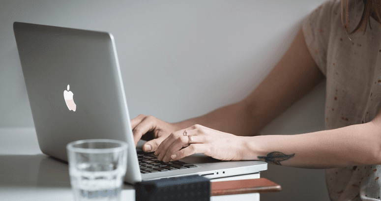 Dynamic picture of a cyclist riding downhill