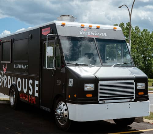 Birdhouse food truck, front view