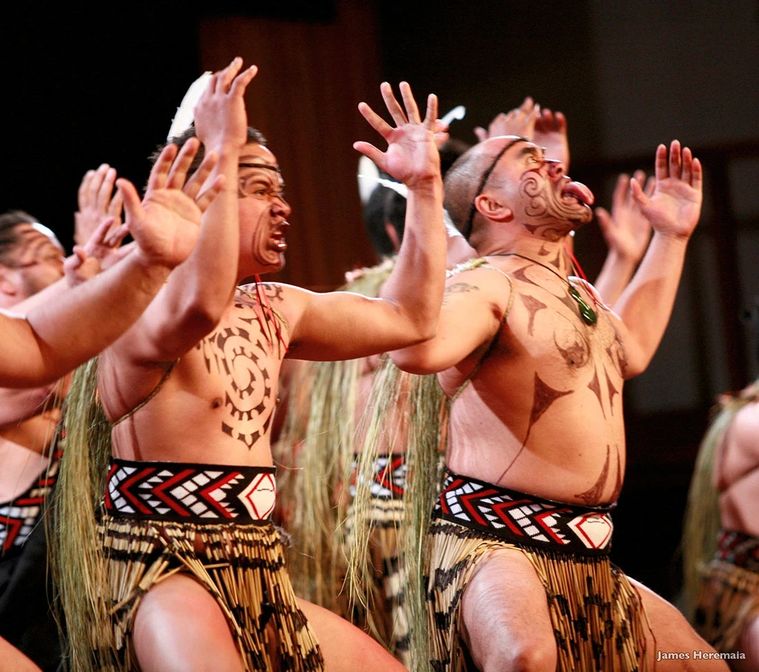 Traditional Māori haka performance