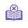 Purple open book icon with a large 'X', representing restricted reading.