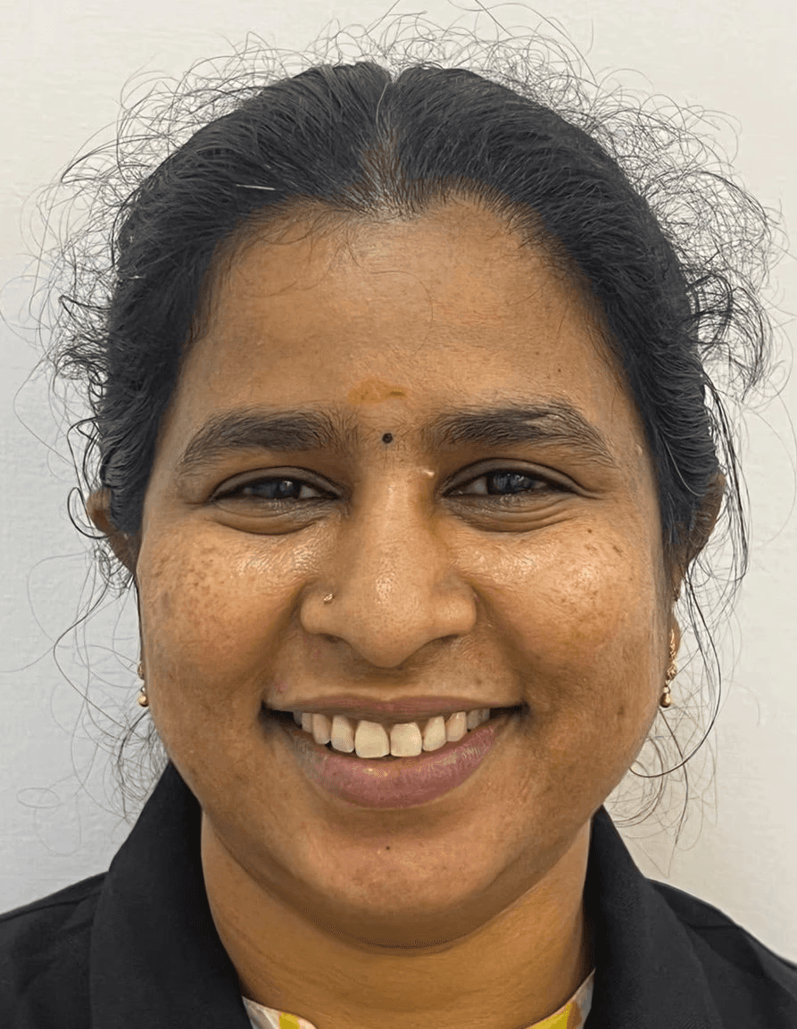 Close-up of smile with clean white teeth