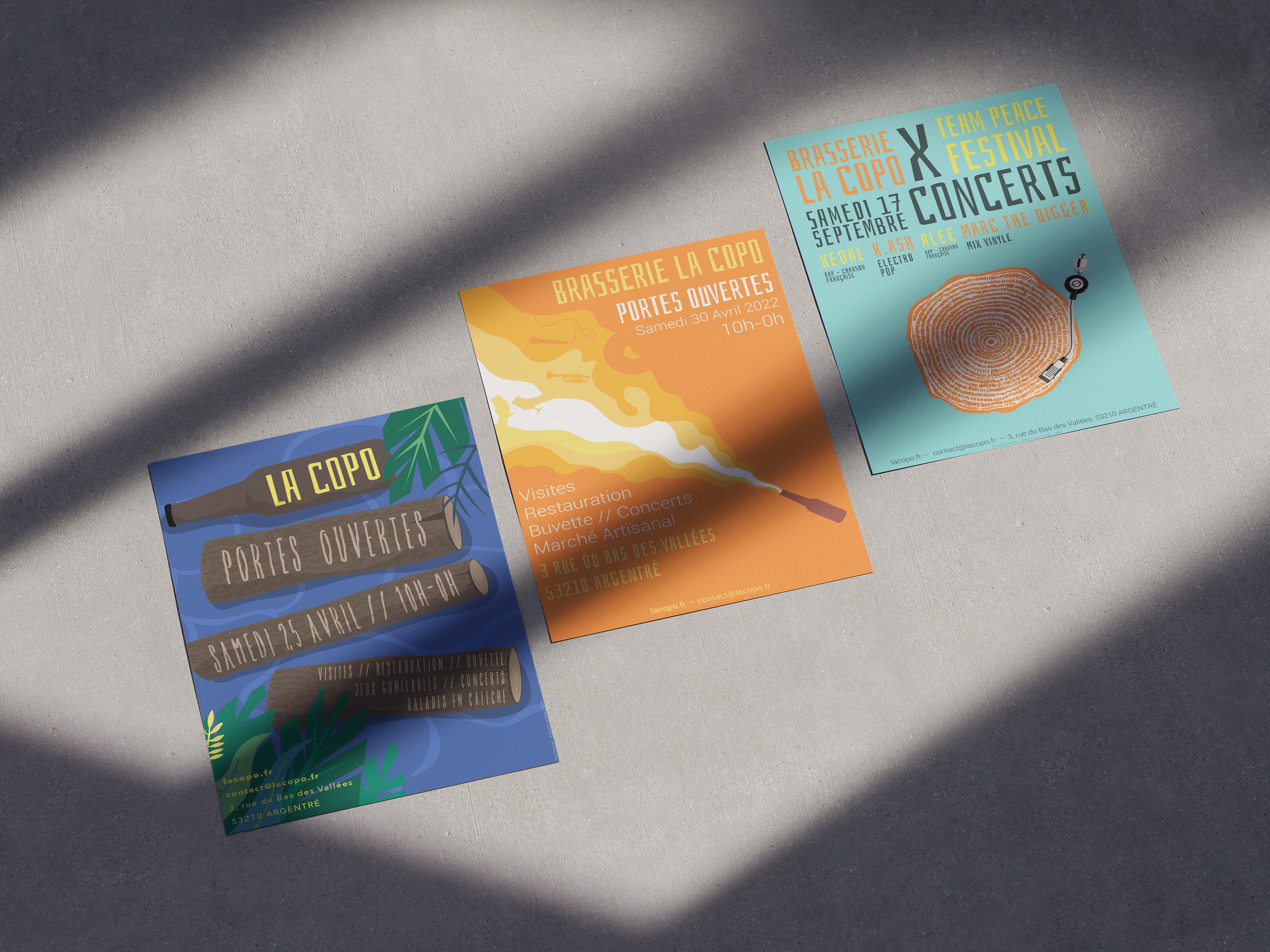 Affiche événements Design Graphisme étiquette Studio Grappe Nantes