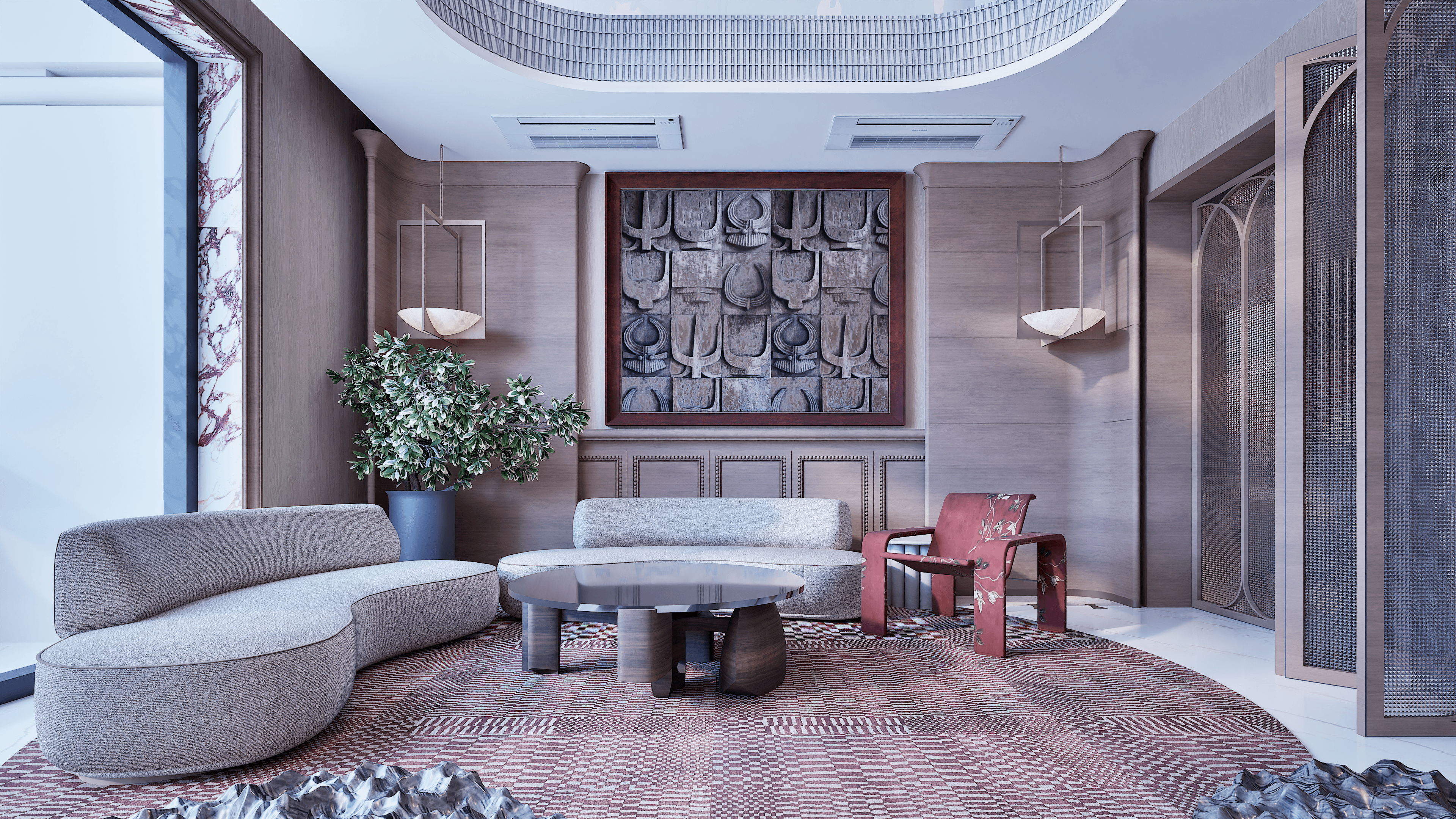 Project showcase image featuring a modern, refined interior.