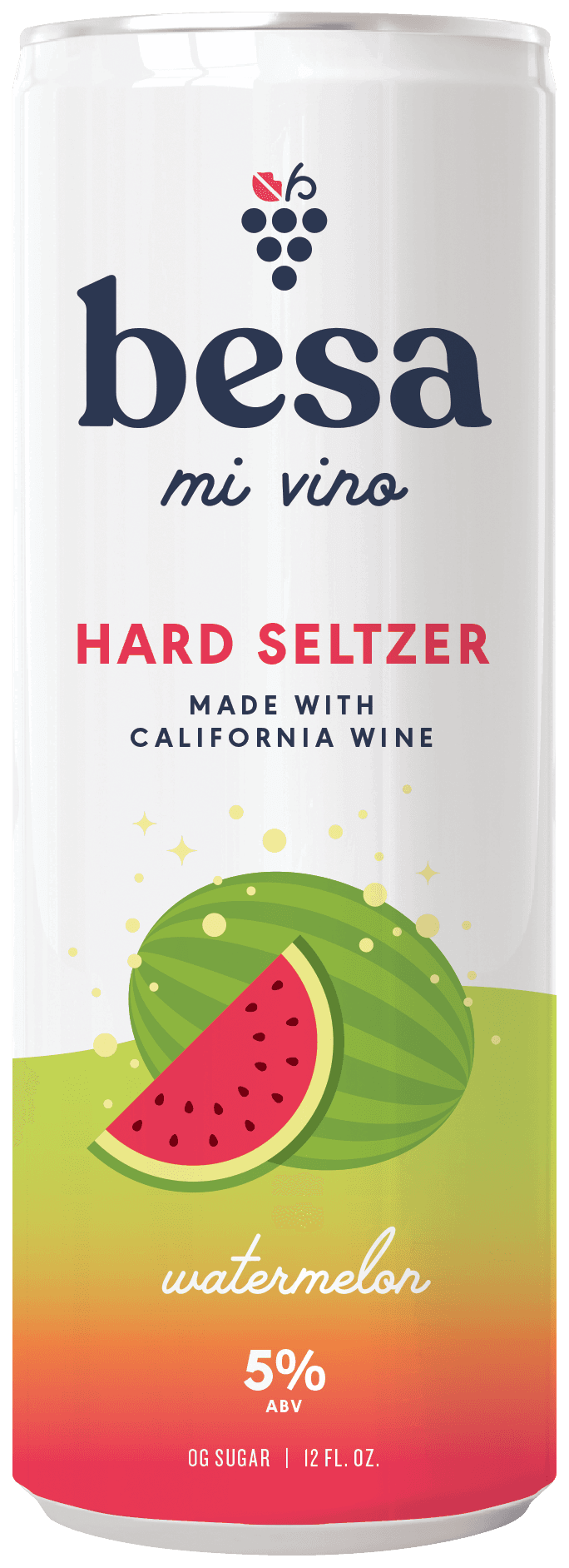 Can of besa's Watermelon Hard Seltzer.