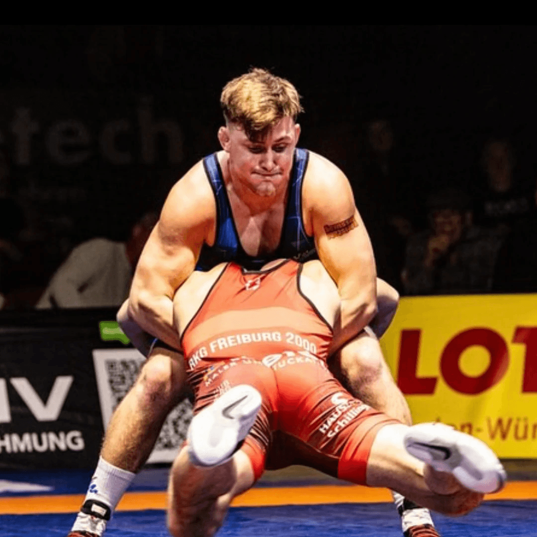 Jeremy Weinhold beim Ringen