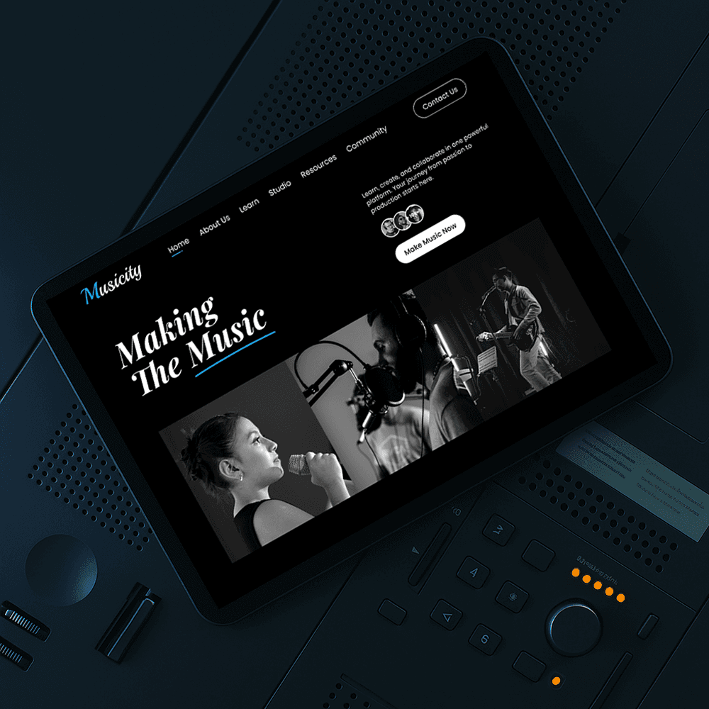 music website ui/ux design