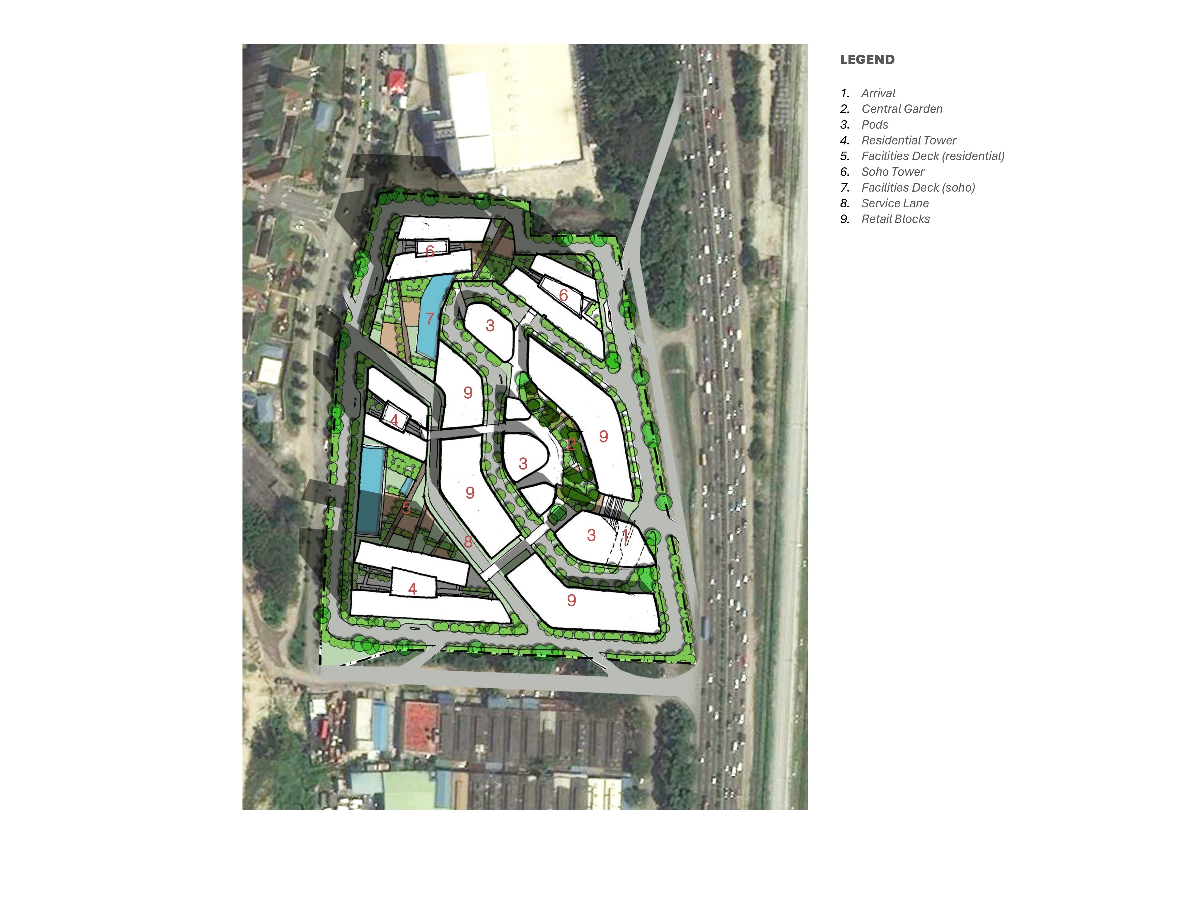 Concept sketches of Eco Sky project by Asima Architects