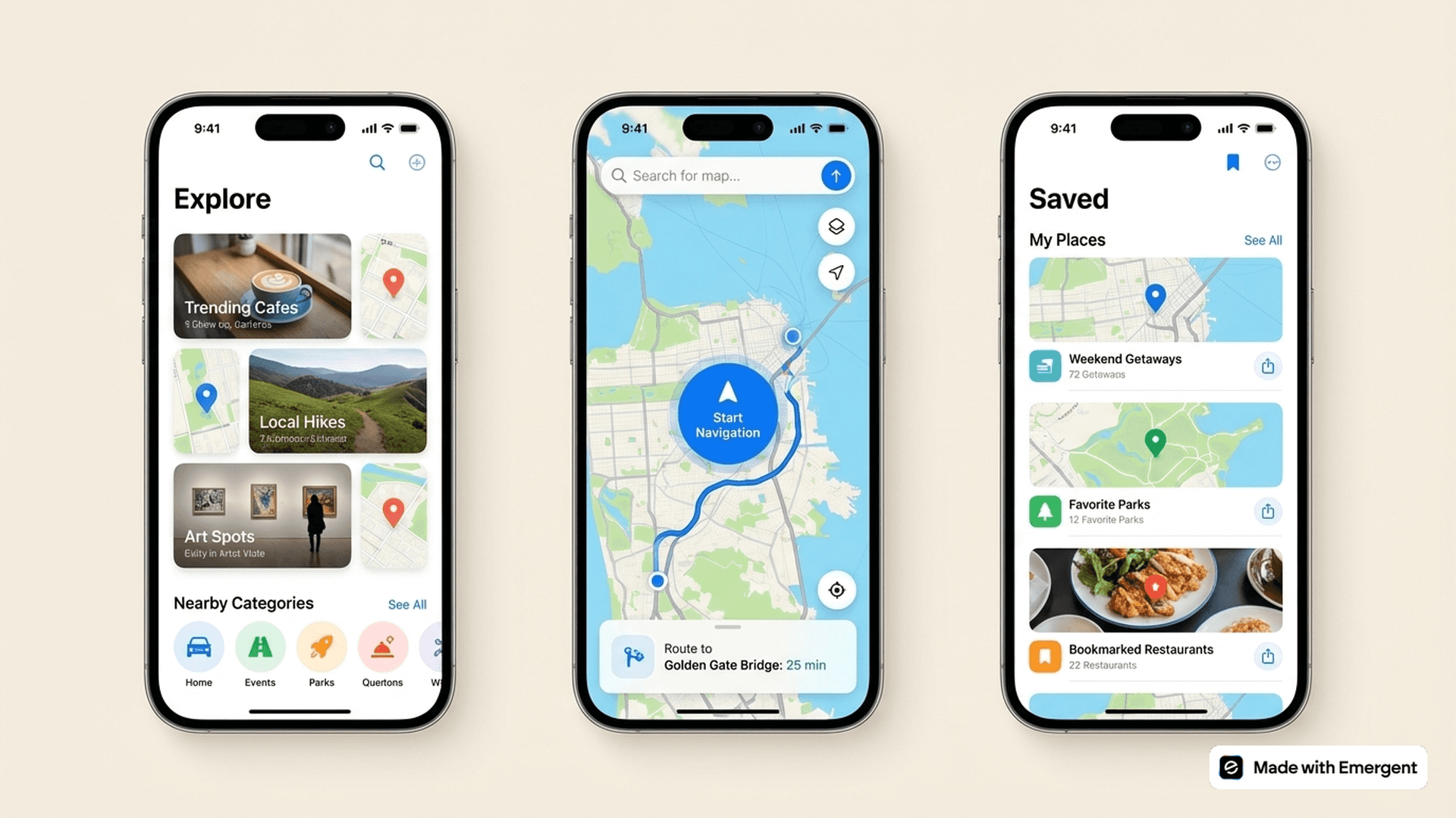 Map App Made with Emergent