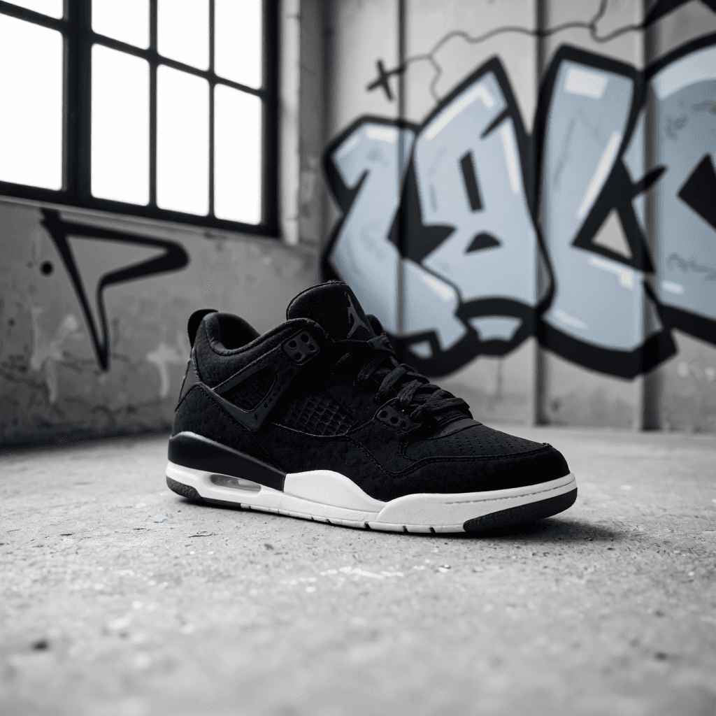 product photography of a pair of athletic shoes designed for casual wear and sports activities