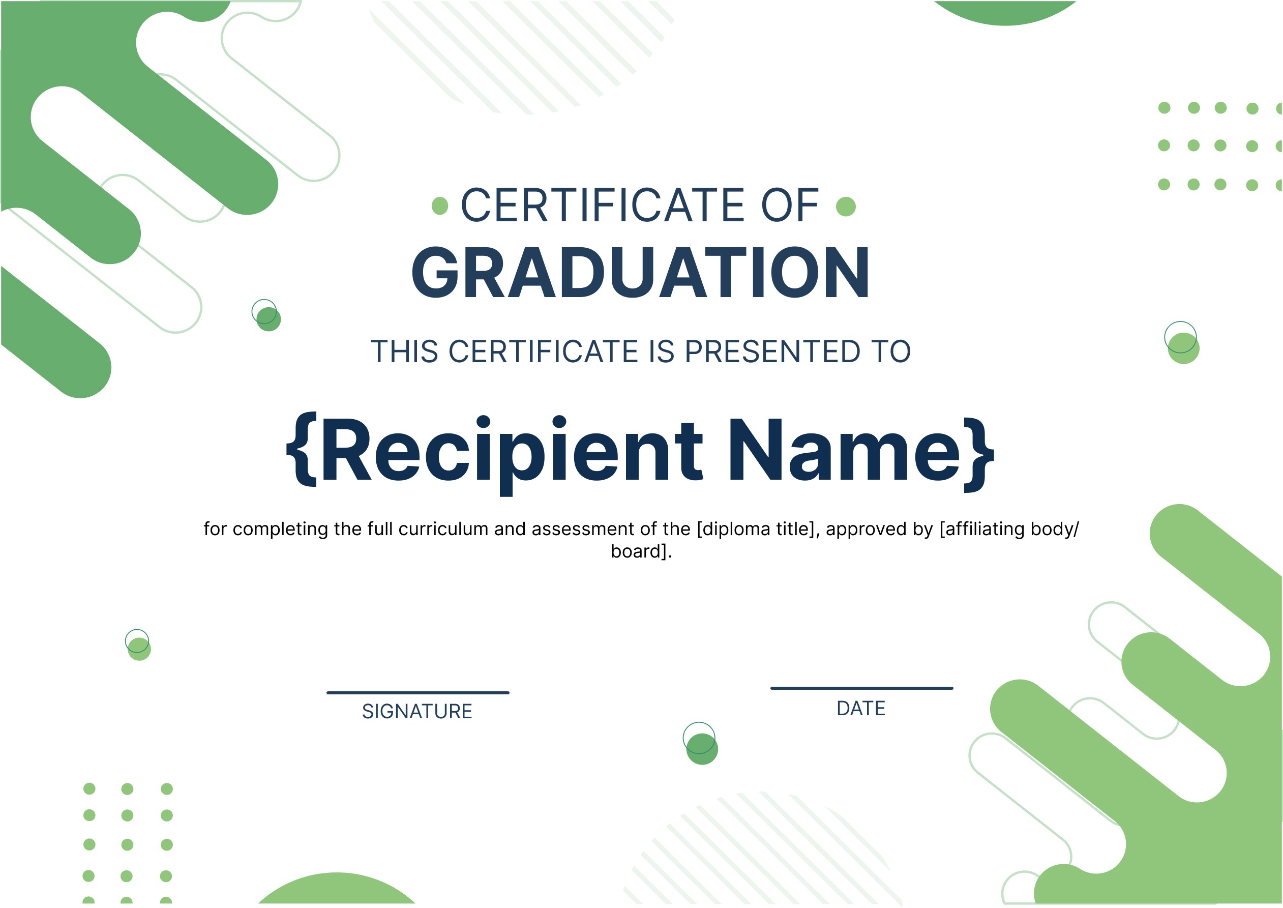 Wauld - Sophisticated and stylish diploma graduation certificate template