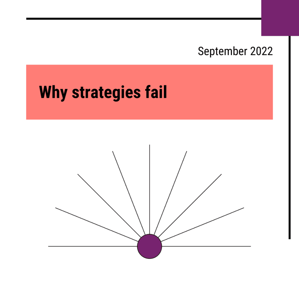 Why strategies fail… setting priorities that will pay off… how to learn from your quiet quitters… a plunger that dreamed of becoming a vase… and more!