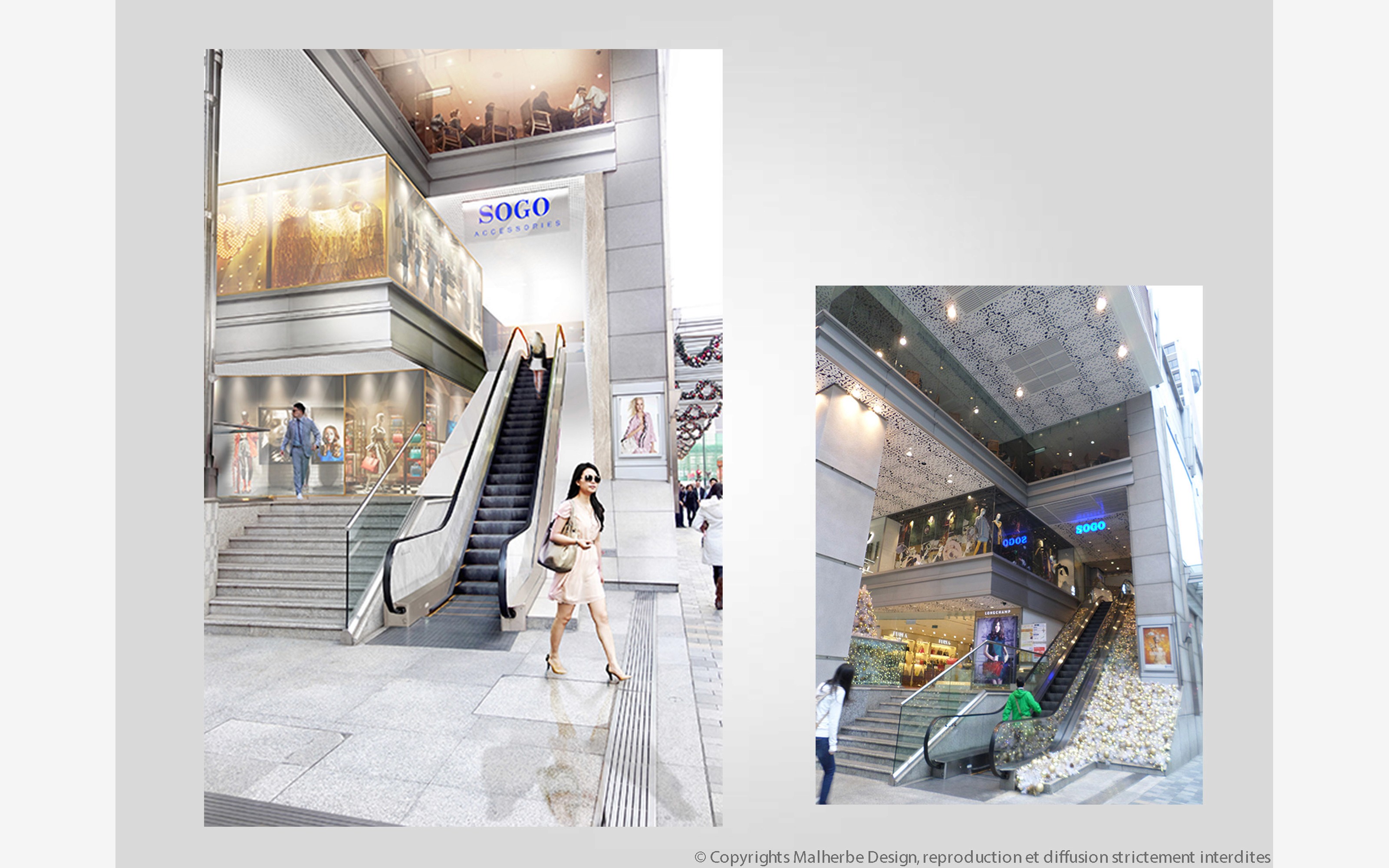 Apreçu du travail sur la façade