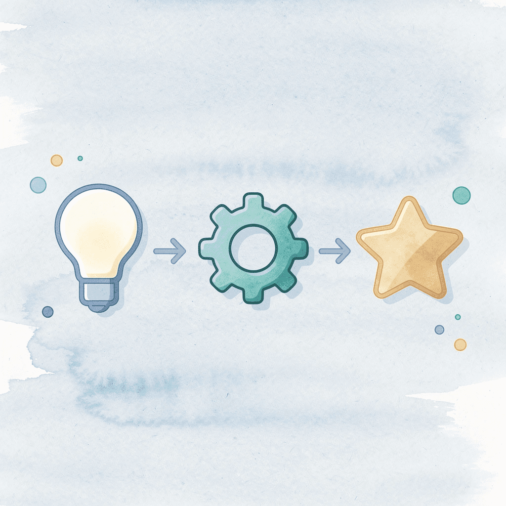 Three icons showing time pressure, curriculum confusion, and self-doubt challenges