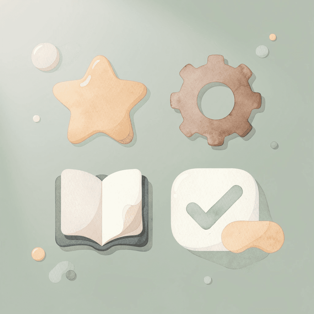 Four icons representing the critical pillars of settlement recovery tools