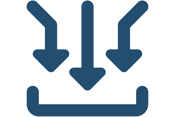 icon of three arrows pointing down