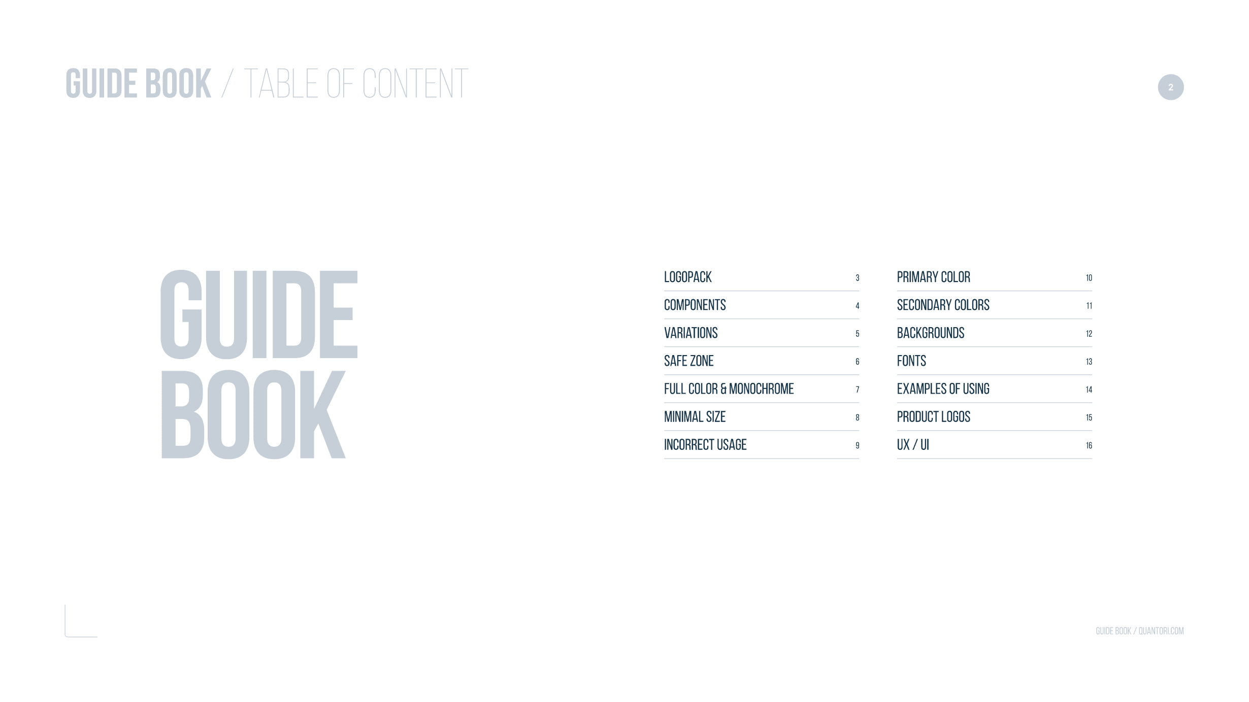 Гайдбук — Содержание