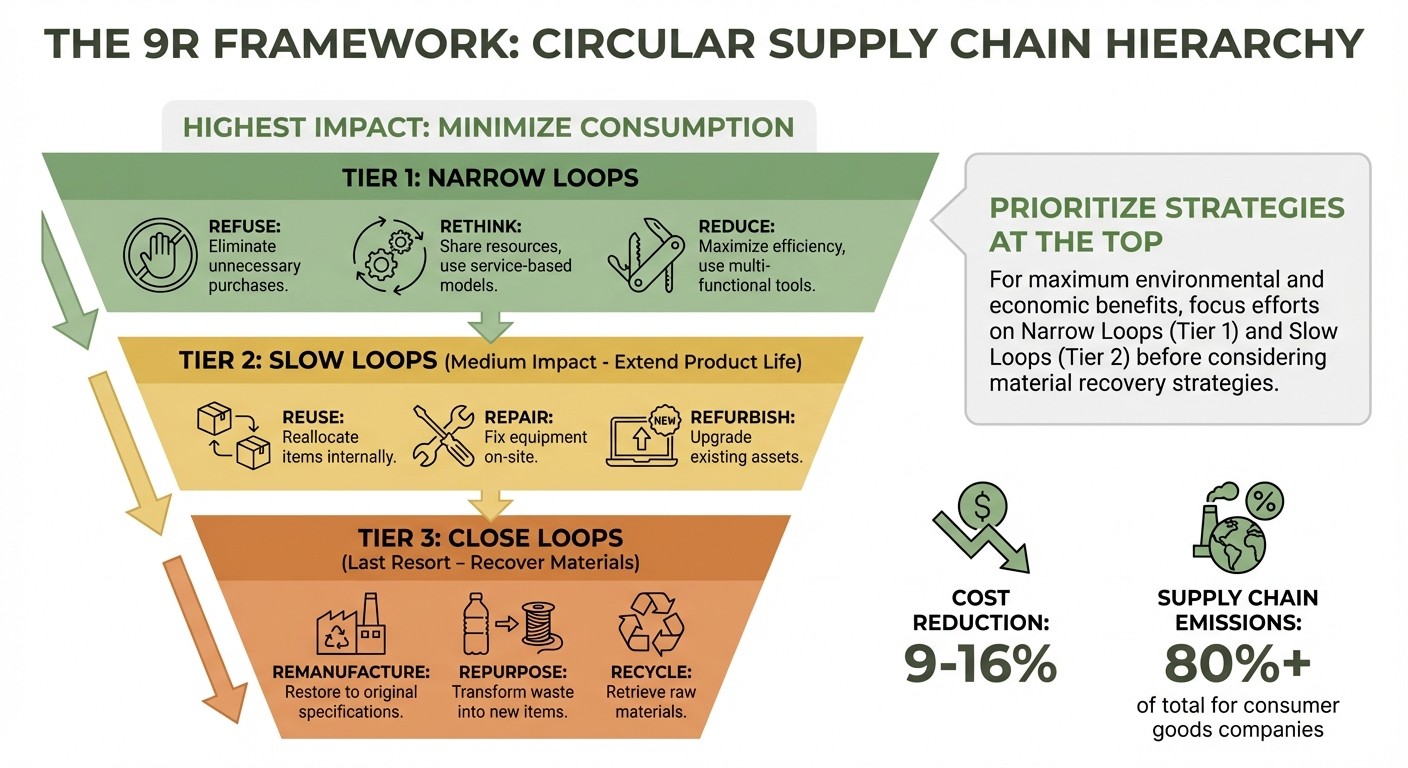 9R Framework for Circular Supply Chains in Nonprofits