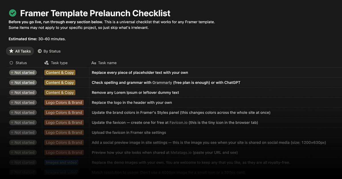 Website launch checklist