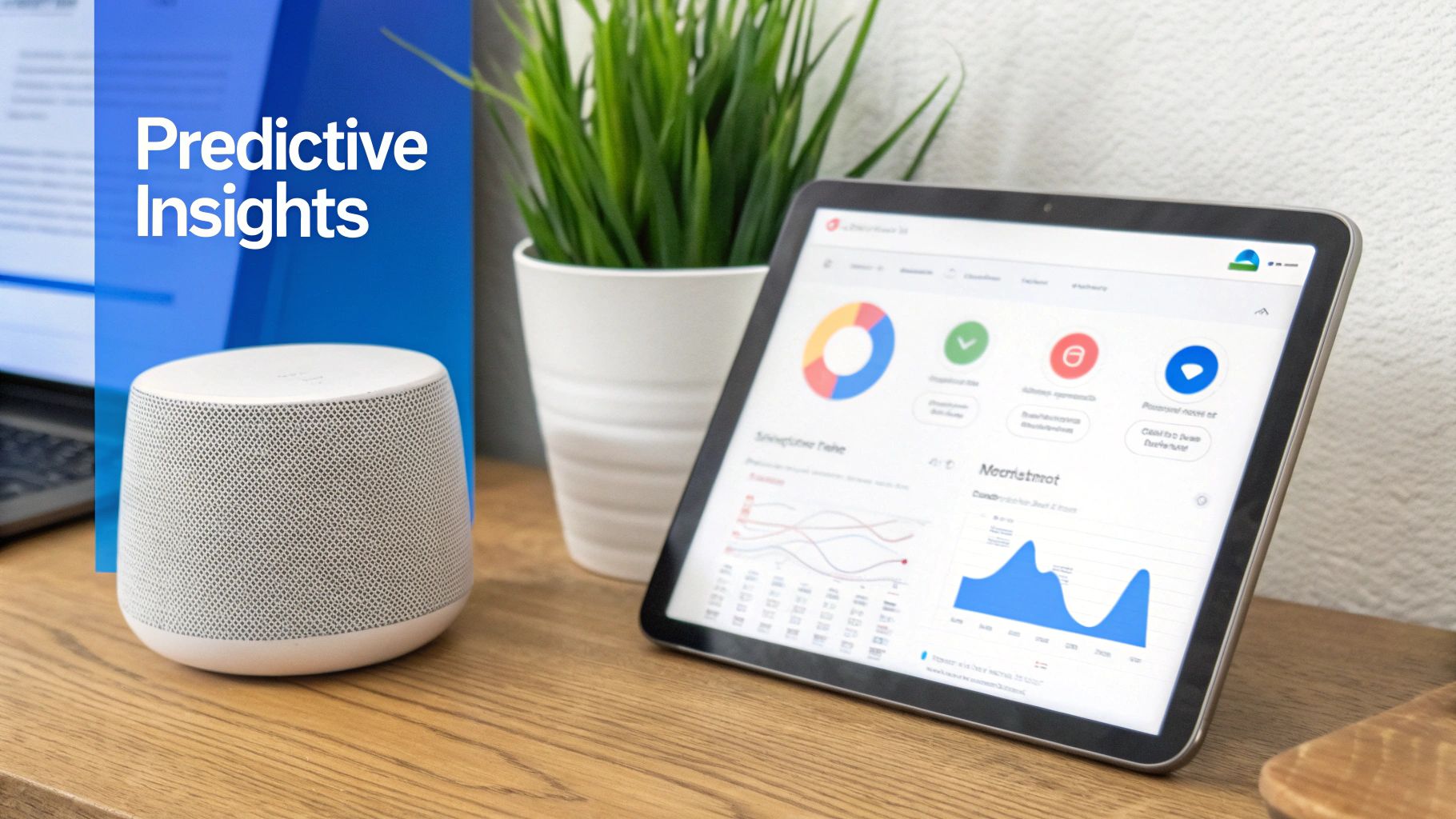 An abstract image representing the fusion of human insight and artificial intelligence with glowing neural network lines.