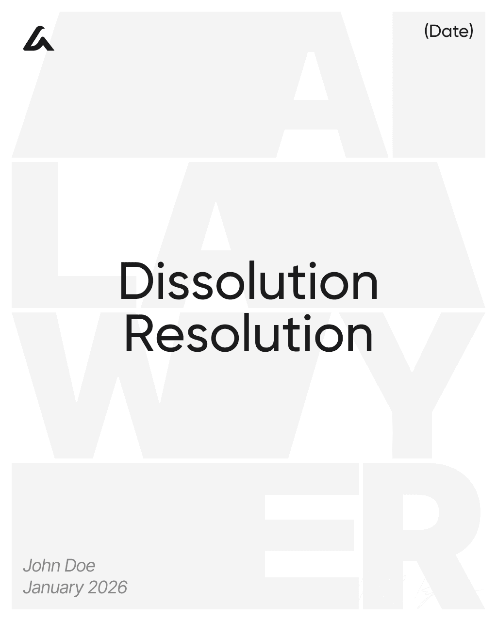 Dissolution Resolution