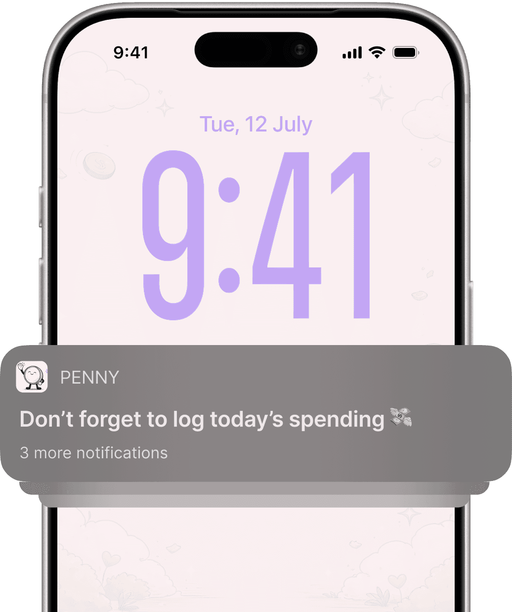 Gold iPhone displaying a habit tracking stats screen with a green and pink progress bar showing 454 successful days and 23 failed days, on a minimal white interface.