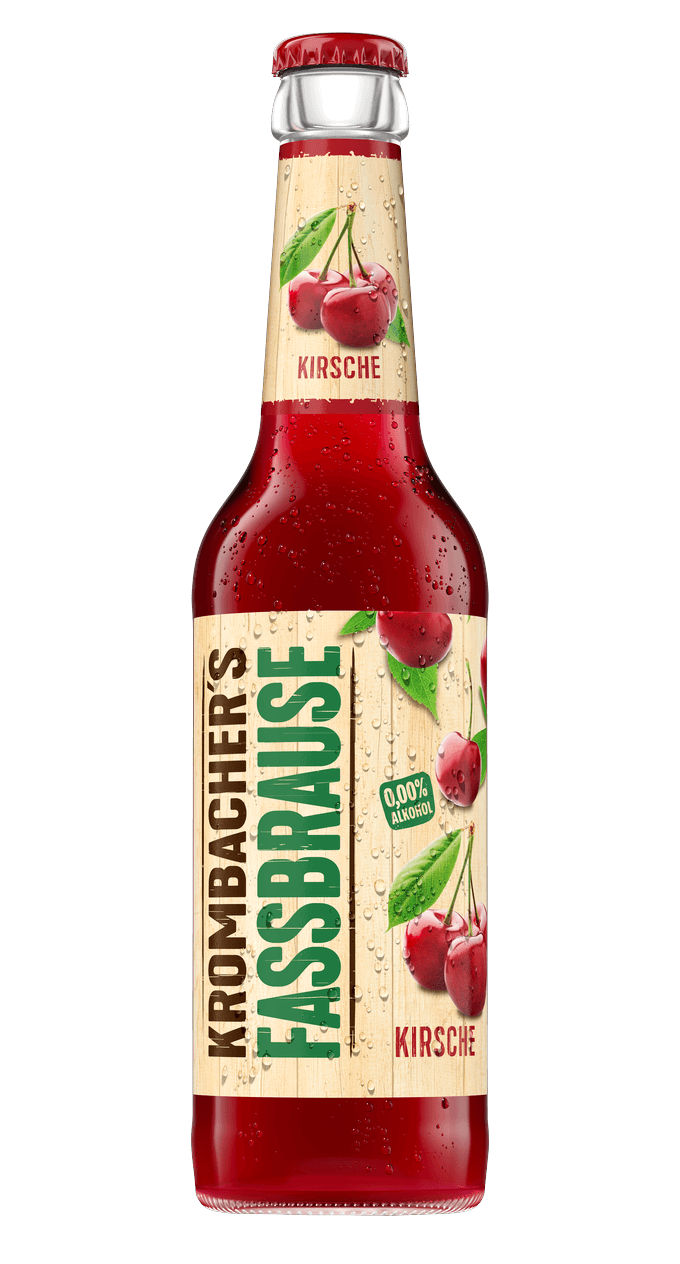 Krombacher's Fassbrause Kirsche, Flasche