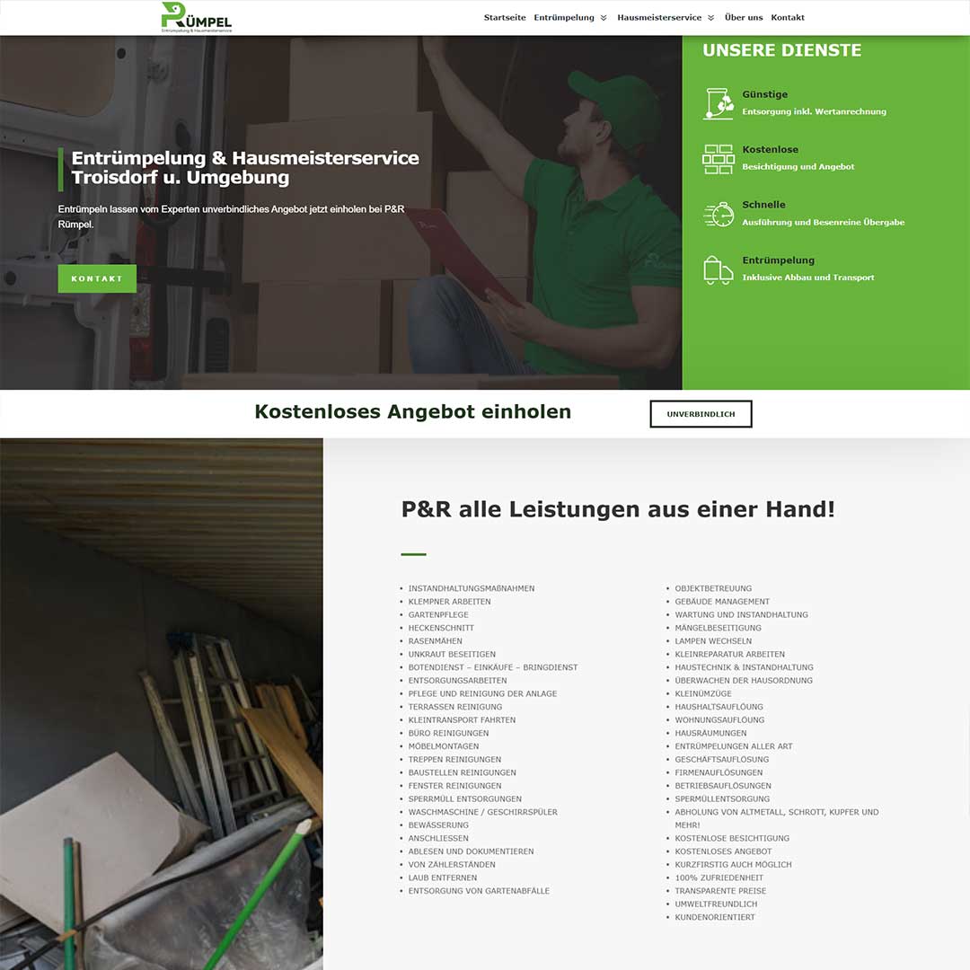Ein bild von der Webseite www.pr-ruempel.de