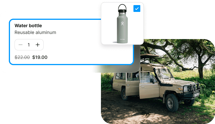 Maximize Upsells like Water bottles